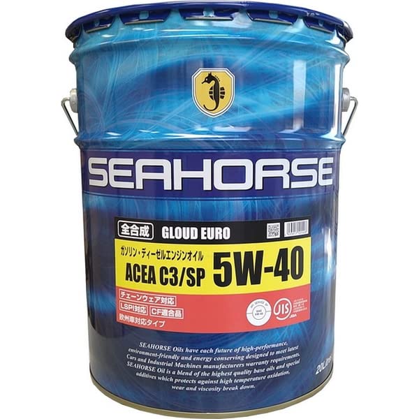 シーホース グラウド ユーロ 5W-40 C3 SP/CF 全合成油 20L SEAHORSE GLOUD EURO